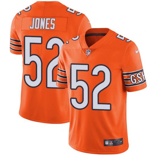 Youth Nike Chicago Bears #52 Christian Jones Limited Orange Rush Vapor Untouchable NFL Jersey - Ujersey