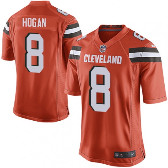 Men's Nike Cleveland Browns #8 Kevin Hogan Game Orange Alternate NFL Jersey - Ujersey