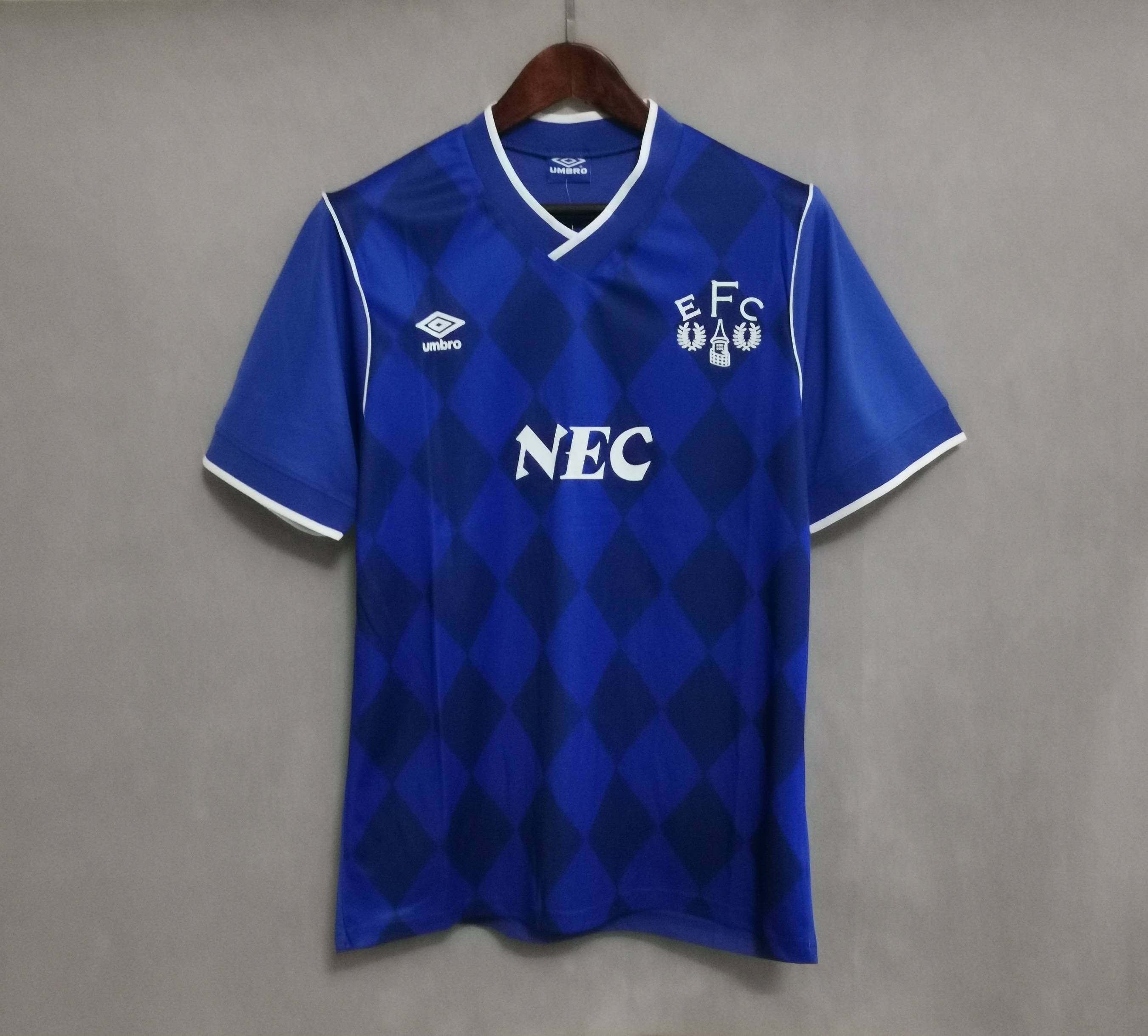 Everton Retro Football Jersey Home Custom Shirt 1986/87 - ujerseystore