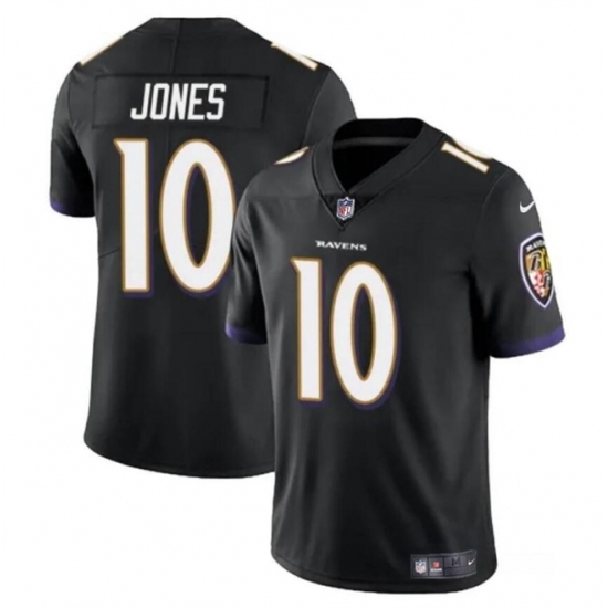 Men's Baltimore Ravens #10 Emory Jones Black Vapor Limited Football Jersey - Ujersey