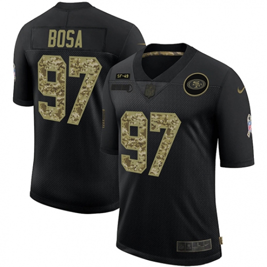 Men's San Francisco 49ers #97 Nick Bosa Camo 2020 Salute To Service Limited Jersey - Ujersey