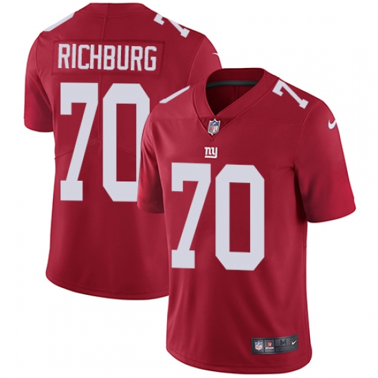 Men's Nike New York Giants #70 Weston Richburg Red Alternate Vapor Untouchable Limited Player NFL Jersey - Ujersey