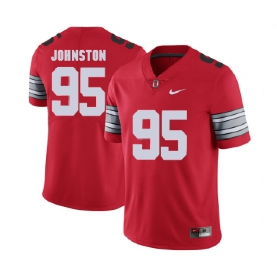 Ohio State Buckeyes 95 Cameron Johnston Red 2018 Spring Game College Football Limited Jersey - Ujersey