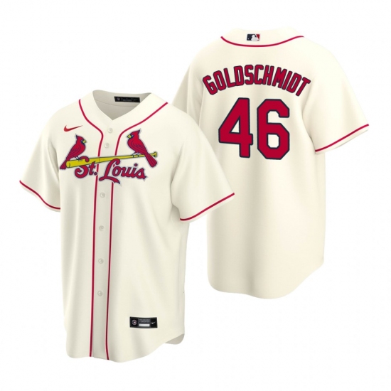 Men's Nike St. Louis Cardinals #46 Paul Goldschmidt Cream Alternate Stitched Baseball Jersey - Ujersey
