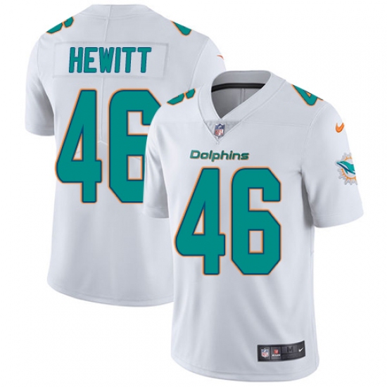 Youth Nike Miami Dolphins #46 Neville Hewitt White Vapor Untouchable Limited Player NFL Jersey - Ujersey