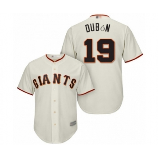 Youth San Francisco Giants #19 Mauricio Dubon Authentic Cream Home Cool Base Baseball Player Jersey - Ujersey