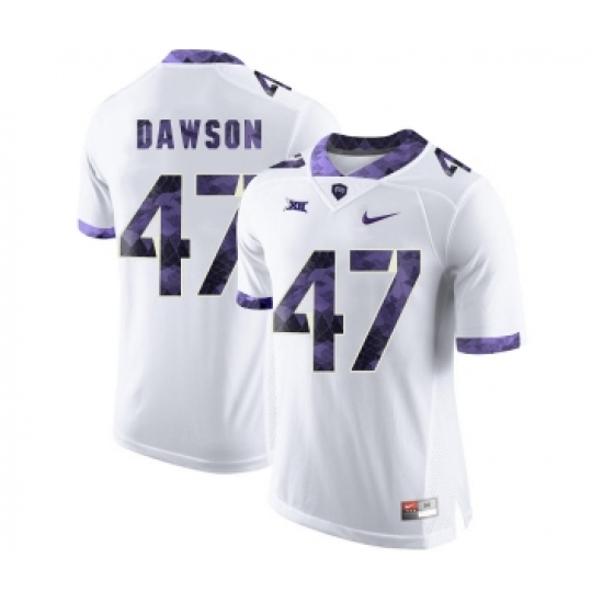 TCU Horned Frogs 47 P.J. Dawson White Print College Football Limited Jersey - Ujersey