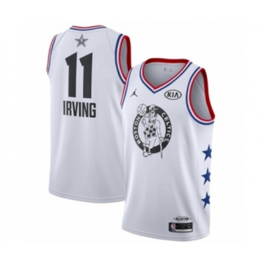 Women's Jordan Boston Celtics #11 Kyrie Irving Swingman White 2019 All-Star Game Basketball Jersey - Ujersey