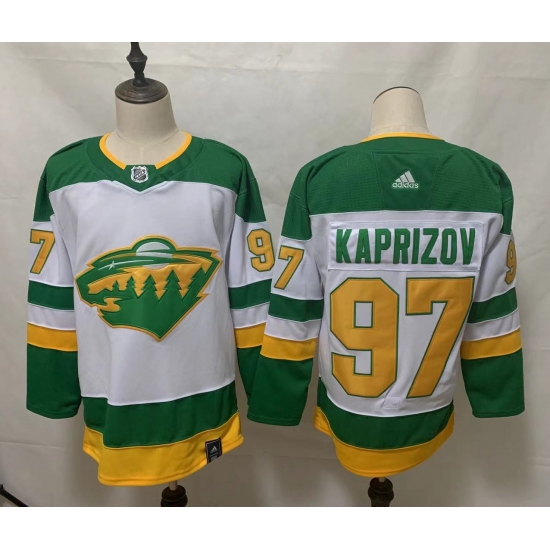 Men's Minnesota Wild #97 Kirill Kaprizov Fanatics Branded White Home Breakaway Replica Jersey - Ujersey