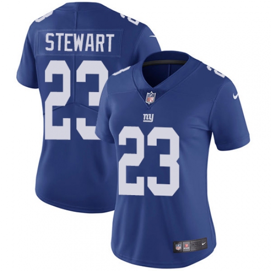 Women's Nike New York Giants #23 Jonathan Stewart Royal Blue Team Color Vapor Untouchable Limited Player NFL Jersey - Ujersey