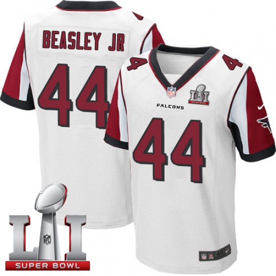 Men's Nike Atlanta Falcons #44 Vic Beasley Elite White Super Bowl LI 51 NFL Jersey