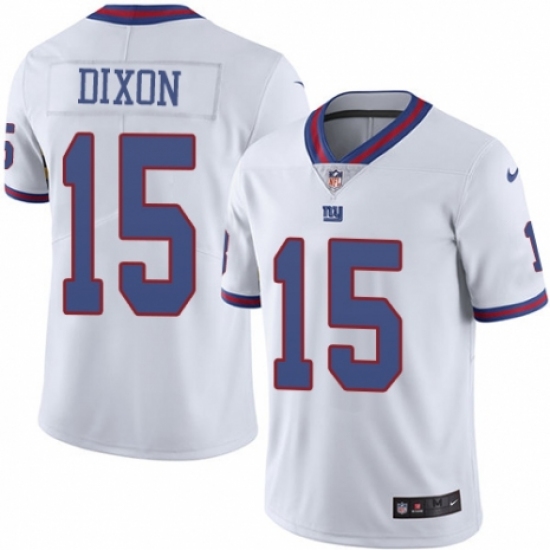 Men's Nike New York Giants #15 Riley Dixon Limited White Rush Vapor Untouchable NFL Jersey - Ujersey