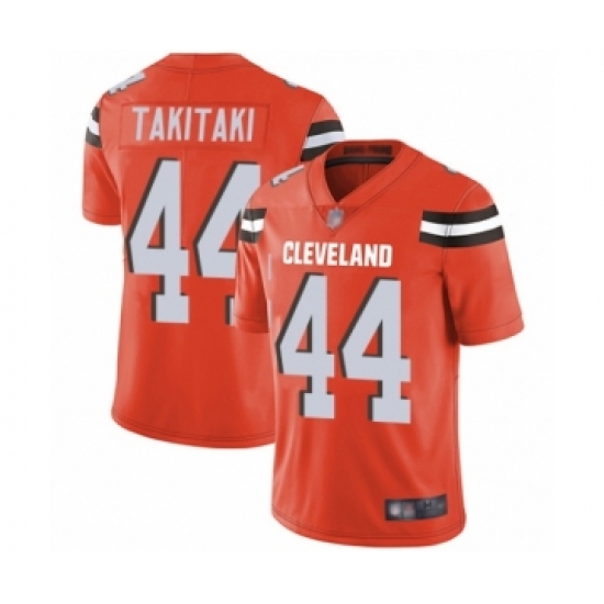 Youth Cleveland Browns #44 Sione Takitaki Orange Alternate Vapor Untouchable Limited Player Football Jersey - Ujersey