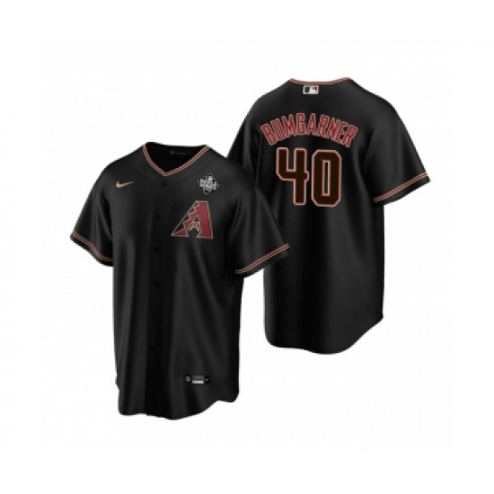 Men's Arizona Diamondbacks #40 Madison Bumgarner Black 2023 World Series Cool Base Stitched Baseball Jersey