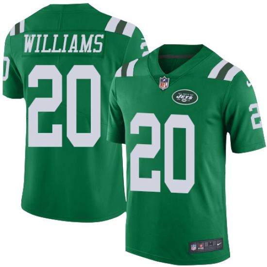 Men's Nike New York Jets #20 Marcus Williams Limited Green Rush Vapor Untouchable NFL Jersey - Ujersey