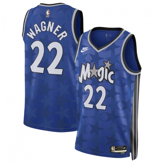 Men's Orlando Magic #22 Franz Wagner Blue 2023-24 Classic Edition Stitched Basketball Jersey - Ujersey