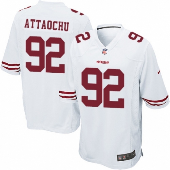 Men's Nike San Francisco 49ers #92 Jeremiah Attaochu Game White NFL Jersey - Ujersey