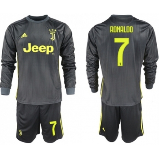 Juventus #7 Ronaldo Third Long Sleeves Soccer Club Jersey