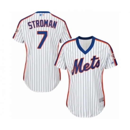 Women's New York Mets #7 Marcus Stroman Authentic White Alternate Cool Base Baseball Jersey - Ujersey