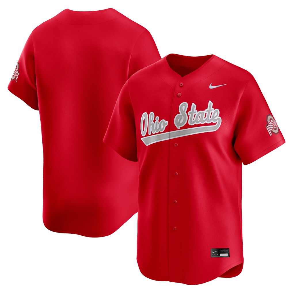 Men's Nike Scarlet Ohio State Buckeyes Baseball Limited Jersey - Ujersey