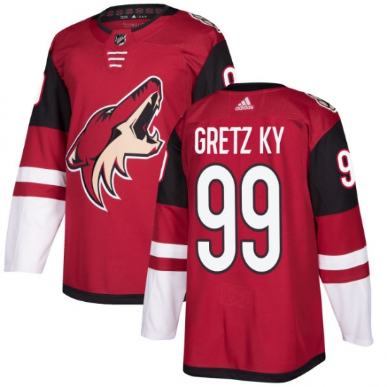 Men's Adidas Arizona Coyotes #99 Wayne Gretzky Authentic Burgundy Red Home NHL Jersey - Ujersey