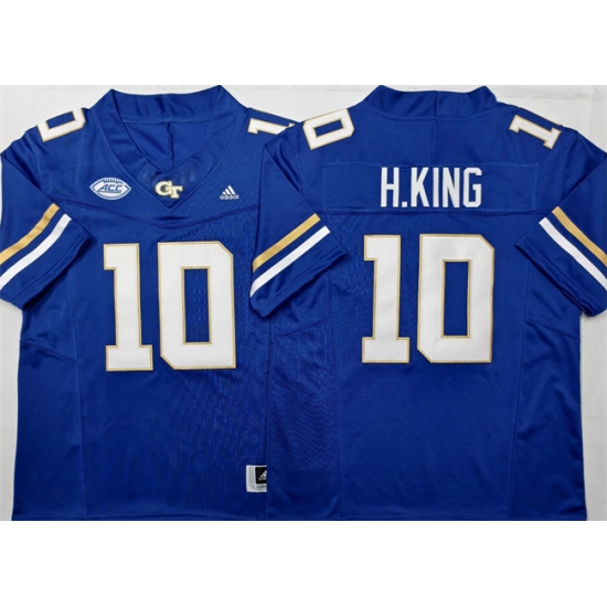 Men's Georgia Tech Yellow Jackets #10 Haynes King Royal F.U.S.E. Limited Stitched Jersey - Ujersey