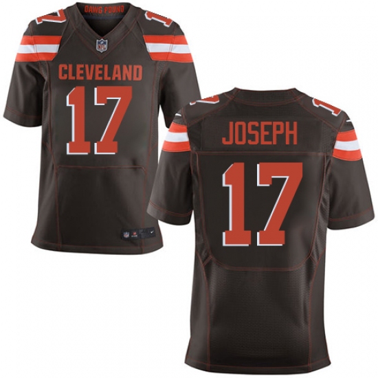 Men's Nike Cleveland Browns #17 Greg Joseph Elite Brown Team Color NFL Jersey - Ujersey