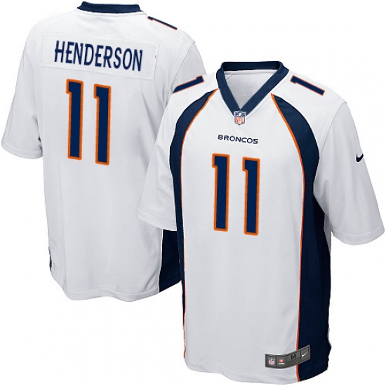 Men's Nike Denver Broncos #11 Carlos Henderson Game White NFL Jersey - Ujersey