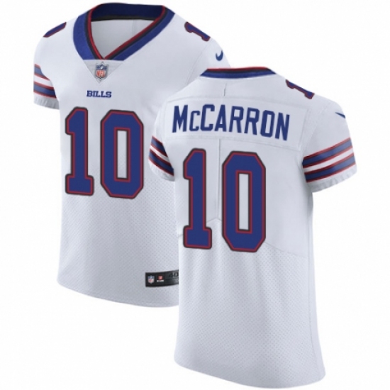 Men's Nike Buffalo Bills #10 AJ McCarron White Vapor Untouchable Elite Player NFL Jersey - Ujersey