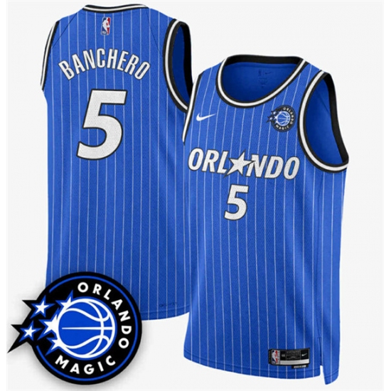 Men's Orlando Magic #5 Paolo Banchero Royal 2025 New Generation of Magic Stitched Basketball Jersey - Ujersey
