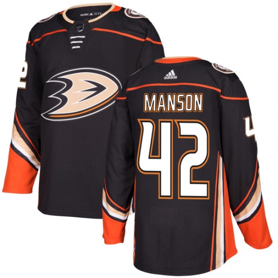 Men's Adidas Anaheim Ducks #42 Josh Manson Premier Black Home NHL Jersey - Ujersey