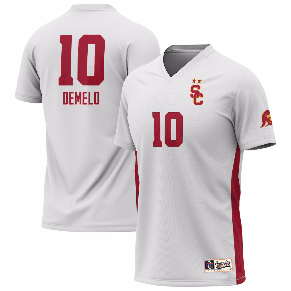 Youth GameDay Greats Savannah DeMelo White USC Trojans Lightweight Women's Soccer Jersey - SUjersey01