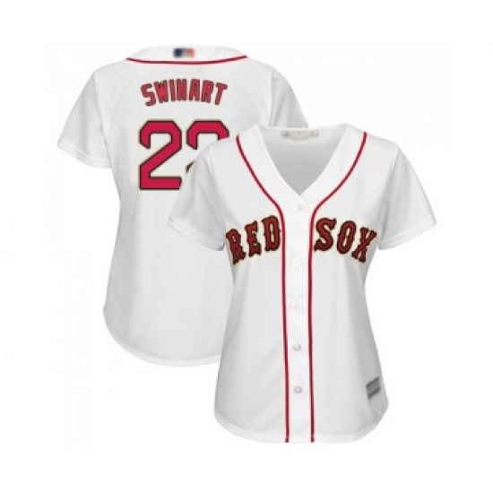 Women's Boston Red Sox #23 Blake Swihart Authentic White 2019 Gold Program Cool Base Baseball Jersey - Ujersey