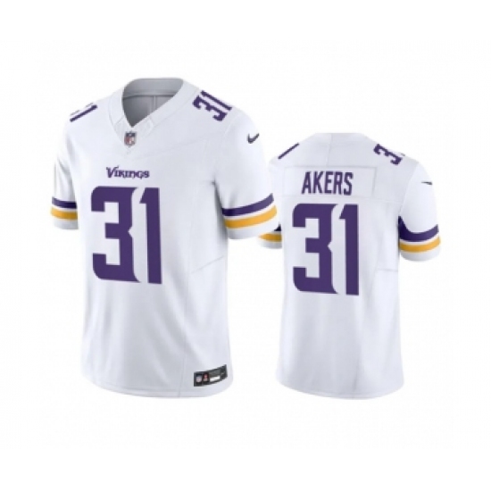 Men's Minnesota Vikings #31 Cam Akers White 2023 F.U.S.E. Vapor Throwback Limited Stitched Jersey - Ujersey