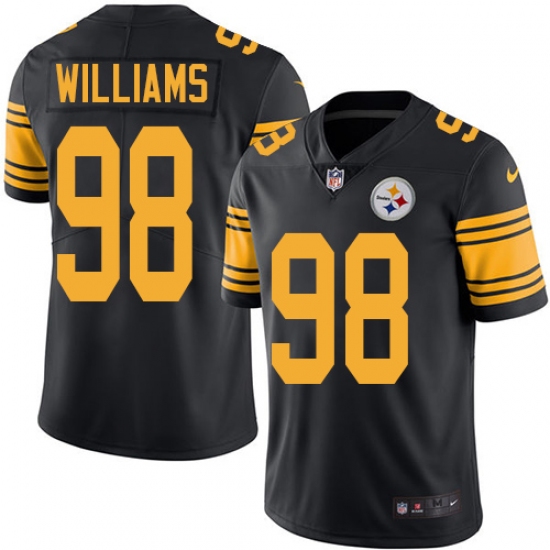 Youth Nike Pittsburgh Steelers #98 Vince Williams Limited Black Rush Vapor Untouchable NFL Jersey - Ujersey