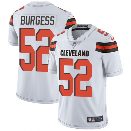 Youth Nike Cleveland Browns #52 James Burgess White Vapor Untouchable Limited Player NFL Jersey - Ujersey