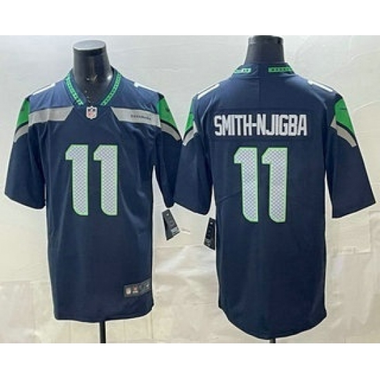 Men's Seattle Seahawks #11 Jaxon Smith Njigba Limited Navy Vapor Jersey - Ujersey