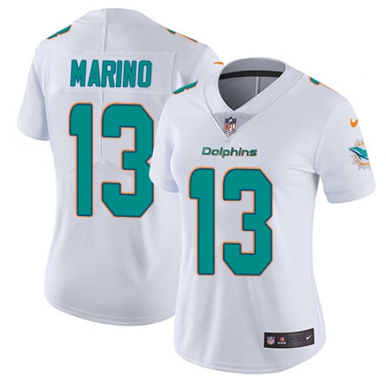 Women's Nike Miami Dolphins #13 Dan Marino Elite White NFL Jersey - Ujersey