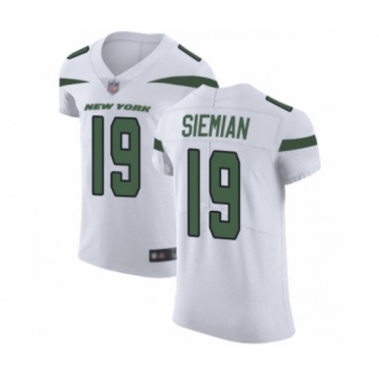 Men's New York Jets #19 Trevor Siemian White Vapor Untouchable Elite Player Football Jersey - Ujersey