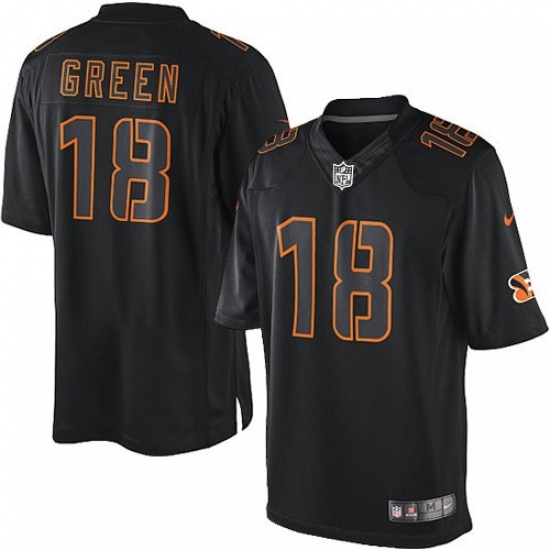 Men's Nike Cincinnati Bengals #18 A.J. Green Limited Black Impact NFL Jersey - Ujersey
