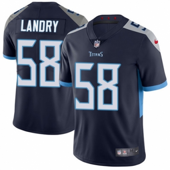 Men's Nike Tennessee Titans #58 Harold Landry Navy Blue Team Color Vapor Untouchable Limited Player NFL Jersey - Ujersey