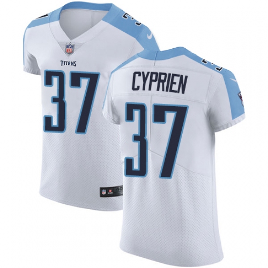 Men's Nike Tennessee Titans #37 Johnathan Cyprien White Vapor Untouchable Elite Player NFL Jersey
