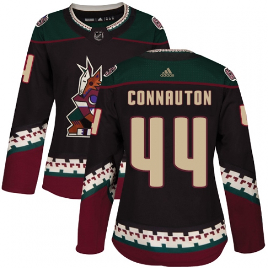 Women's Adidas Arizona Coyotes #44 Kevin Connauton Authentic Black Alternate NHL Jersey - Ujersey
