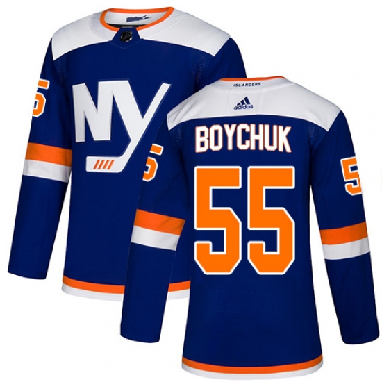 Men's Adidas New York Islanders #55 Johnny Boychuk Premier Blue Alternate NHL Jersey - Ujersey