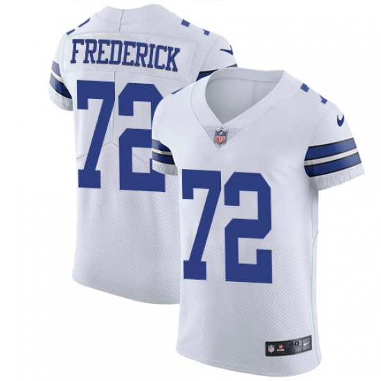 Men's Nike Dallas Cowboys #72 Travis Frederick Elite White NFL Jersey - Ujersey