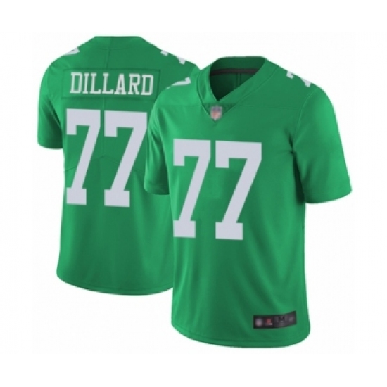 Men's Philadelphia Eagles #77 Andre Dillard Limited Green Rush Vapor Untouchable Football Jersey - Ujersey