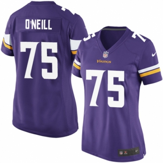 Women's Nike Minnesota Vikings #75 Brian O'Neill Game Purple Team Color NFL Jersey - Ujersey