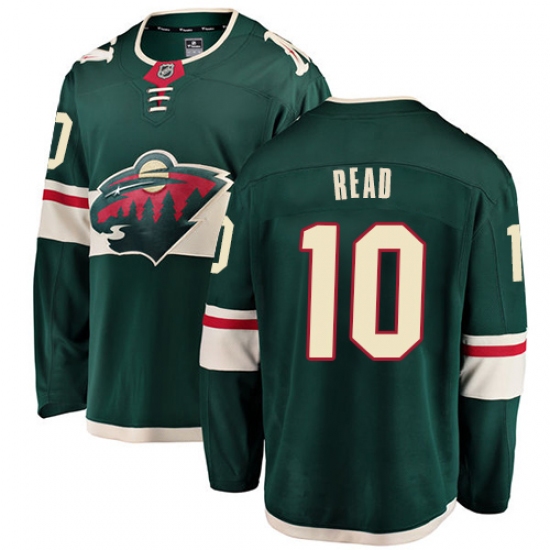 Men's Minnesota Wild #10 Matt Read Authentic Green Home Fanatics Branded Breakaway NHL Jersey - Ujersey