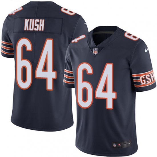 Youth Nike Chicago Bears #64 Eric Kush Navy Blue Team Color Vapor Untouchable Limited Player NFL Jersey - Ujersey