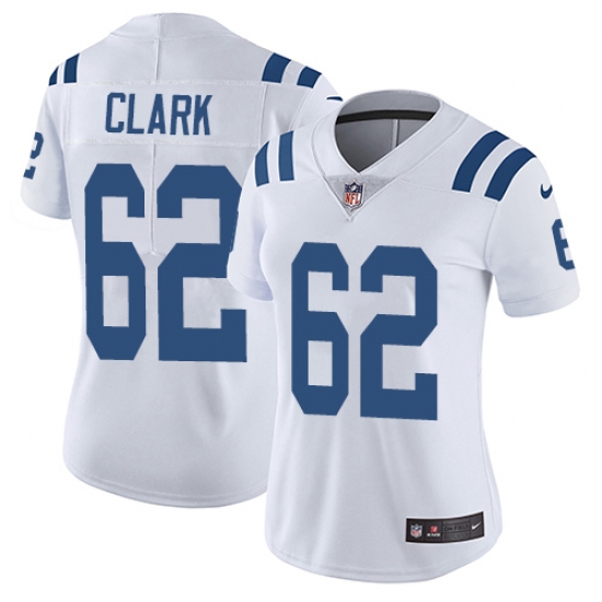 Women's Nike Indianapolis Colts #62 Le'Raven Clark White Vapor Untouchable Limited Player NFL Jersey - Ujersey